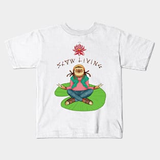 Sloth Living Kids T-Shirt